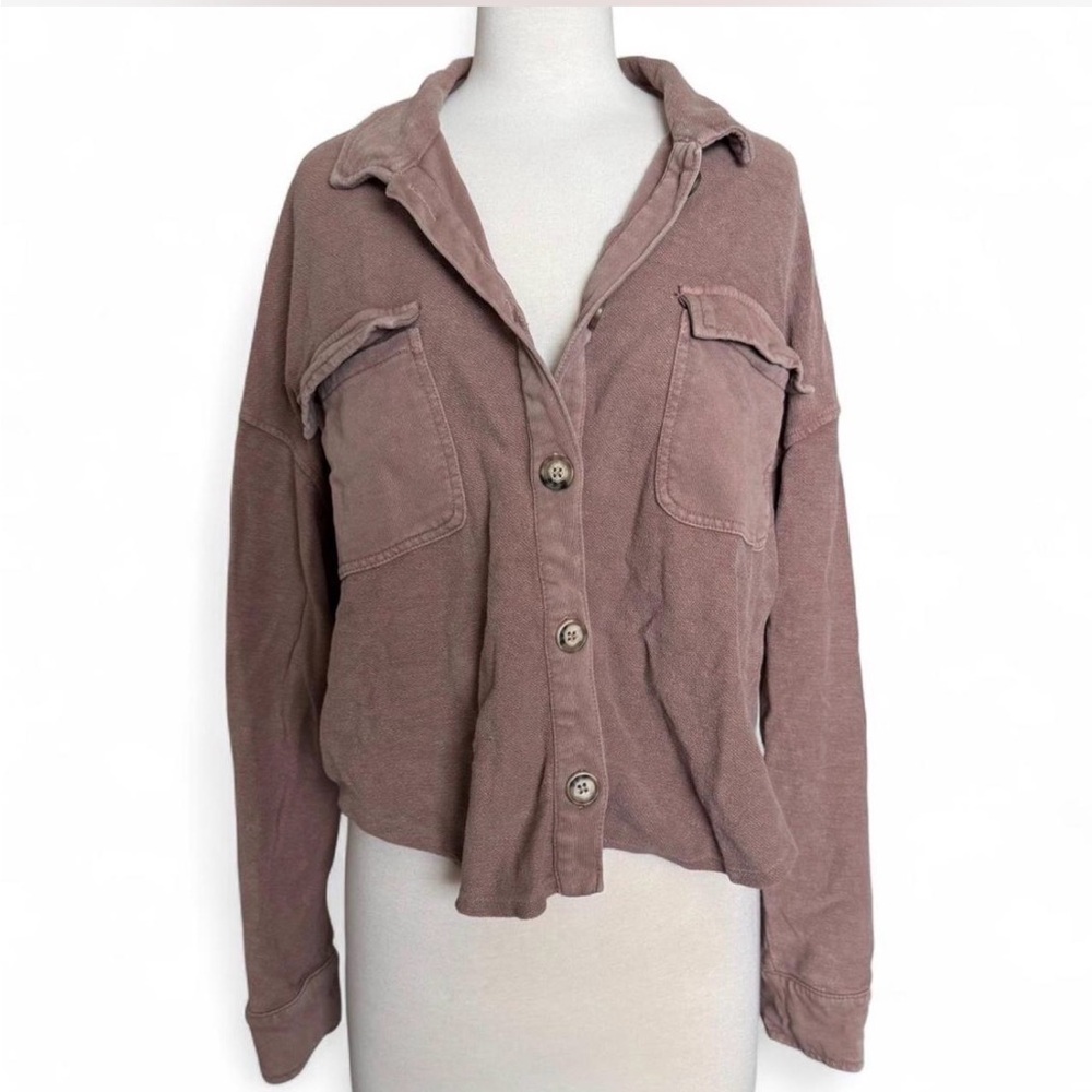 Oak & Trellis Reverse French Terry Shacket